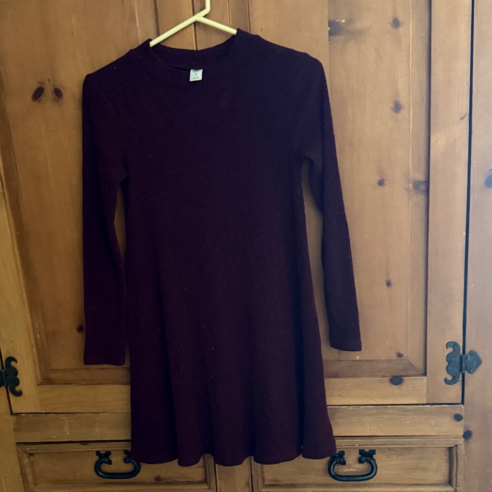 Old Navy Women's Midi Dress in Deep Burgundy